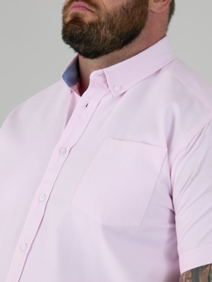 D555 James Kortærmet Oxfordskjorte TALL Pink - TALL skjorter - 