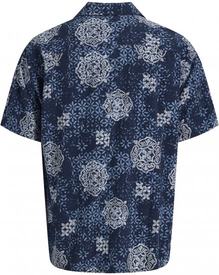 Jack & Jones Alfredo Shirt Short Sleeve Blue - Kortærmede skjorter - Kortærmede Skjorter Store Størrelser