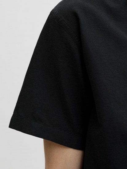Jack & Jones Breeze Linen Short Sleeve Shirt Black - Skjorter - Skjorter til store mænd 2XL- 8XL