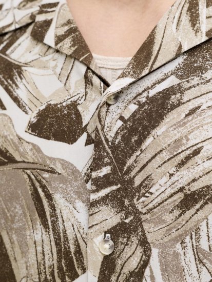 Jack & Jones Jeff Resort Short Sleeve Shirt Brown - Skjorter - Skjorter til store mænd 2XL- 8XL