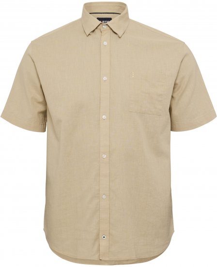 North Latitude 51106 Short Sleeve Shirt Sand - Kortærmede skjorter - Kortærmede Skjorter Store Størrelser