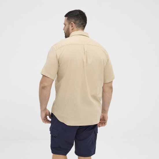 North Latitude 51106 Short Sleeve Shirt Sand - Kortærmede skjorter - Kortærmede Skjorter Store Størrelser