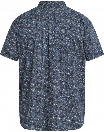 North Latitude 61112 All-Over Print Stretchskjorte Marineblå - Skjorter - Skjorter til store mænd 2XL- 8XL