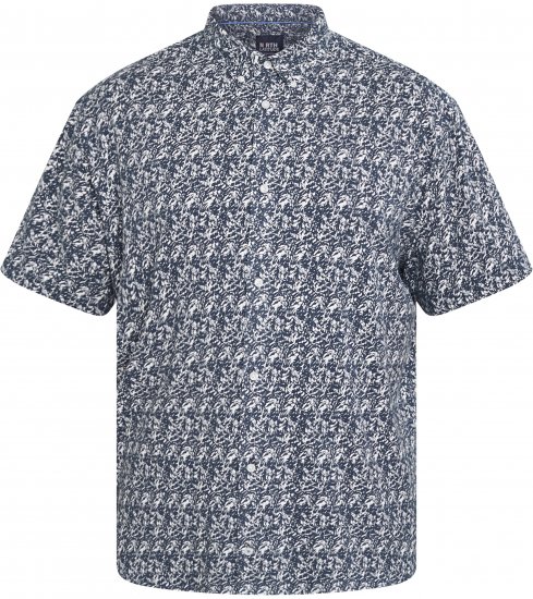 North Latitude 61114 All-Over Print Jerseypiqué Marineblå - Skjorter - Skjorter til store mænd 2XL- 8XL