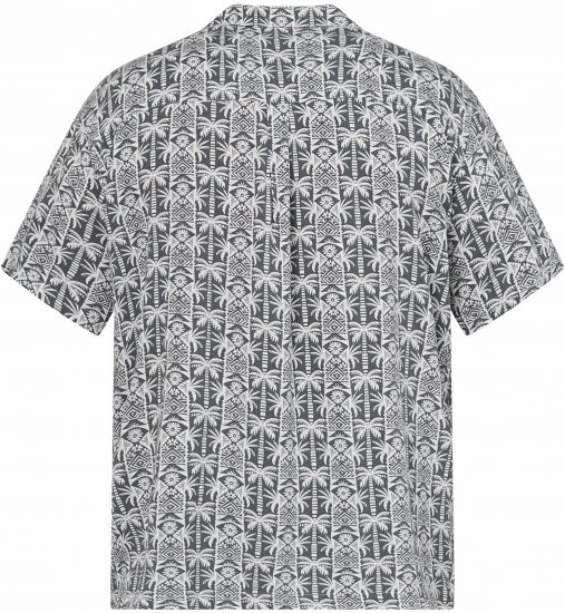 North Latitude 61313 Viskoseskjorte med Cubakrage Grå - Skjorter - Skjorter til store mænd 2XL- 8XL