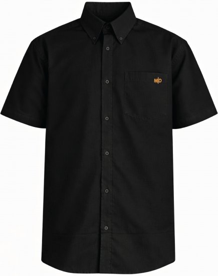 Motley Denim Zagreb Kortærmet Skjorte Sort - Skjorter - Skjorter til store mænd 2XL- 8XL