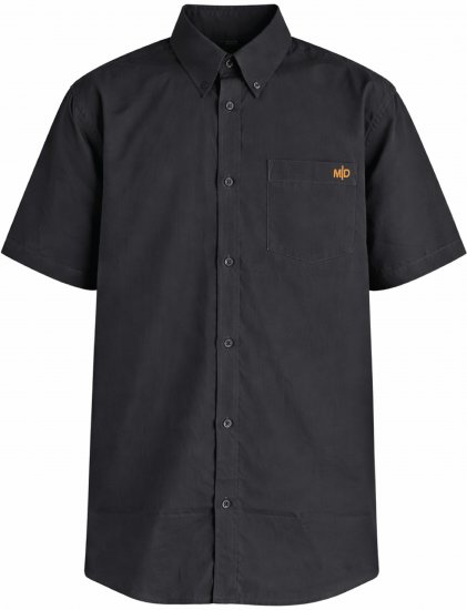 Motley Denim Zagreb Kortærmet Skjorte Mørkegrå - Skjorter - Skjorter til store mænd 2XL- 8XL