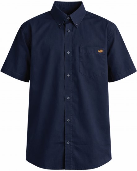 Motley Denim Zagreb Kortærmet Skjorte Marineblå - Skjorter - Skjorter til store mænd 2XL- 8XL