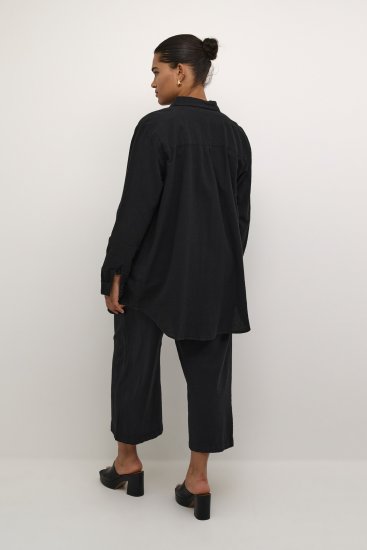 Kaffe Curve Nana Skjortetunika Dybsort - Bluser & tunikaer - 