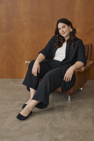 Kaffe Curve Nana Skjortetunika Dybsort - Bluser & tunikaer - 