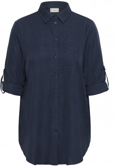 Kaffe Curve Ellie Shirt Tunic Moon Indigo Blue - Tunikaer - 