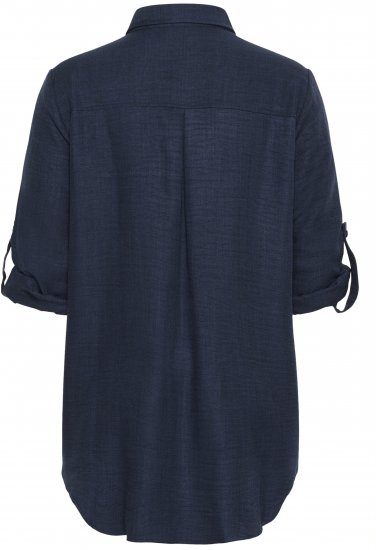 Kaffe Curve Ellie Shirt Tunic Moon Indigo Blue - Tunikaer - 