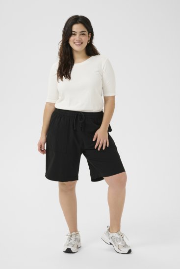 Kaffe Curve Nana Liah Shorts Sort - Jeans & Bukser i Store Størrelser – Plus Size - 
