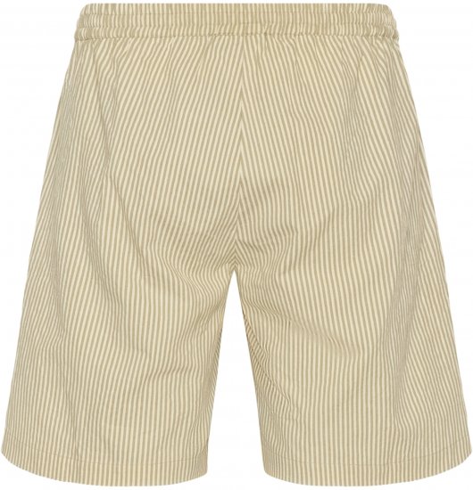 Kaffe Curve Nana Stribede shorts Chincilla/Hvid stribet - Jeans & Bukser i Store Størrelser – Plus Size - 