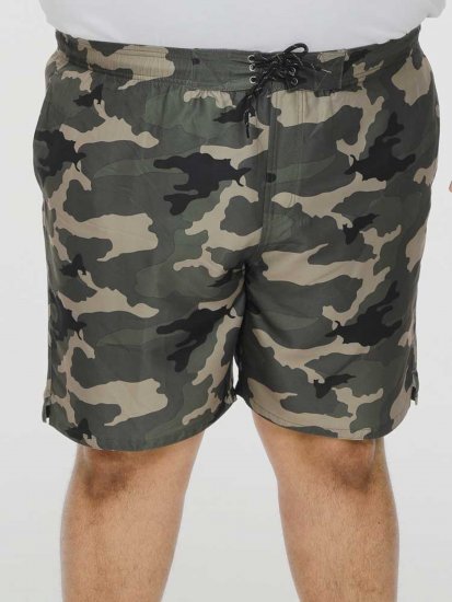 D555 Kody Camo Printed Swimshorts Khaki - Badeshorts - Badeshorts til Store Mænd