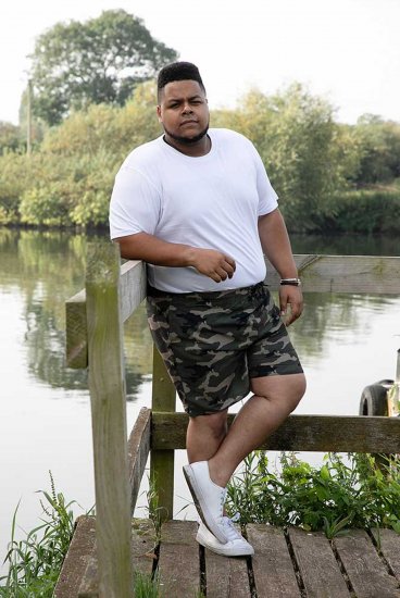 D555 Kody Camo Printed Swimshorts Khaki - Badeshorts - Badeshorts til Store Mænd