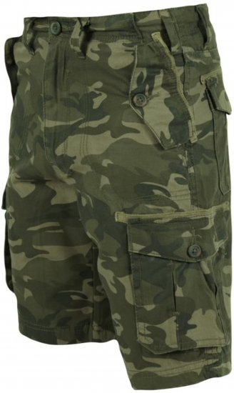 D555 Camaro Camo Printed Cargo Shorts Khaki - Shorts - Shorts i store størrelser - W40-W60