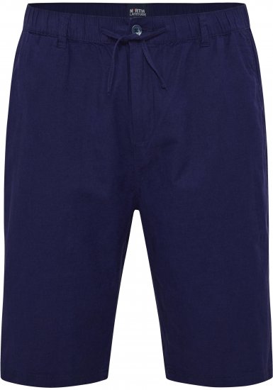 North Latitude 51137 Linen Elastic Waist Shorts Navy - Shorts - Shorts i store størrelser - W40-W60