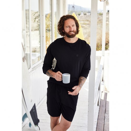 JP1880 Shorts Elastic Waistband Black - Shorts - Shorts i store størrelser - W40-W60