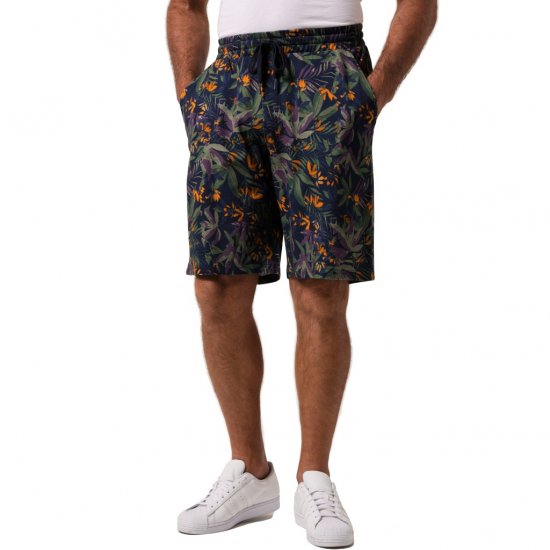 JP1880 Bermuda Shorts Floral All-over Print Navy - Shorts - Shorts i store størrelser - W40-W60