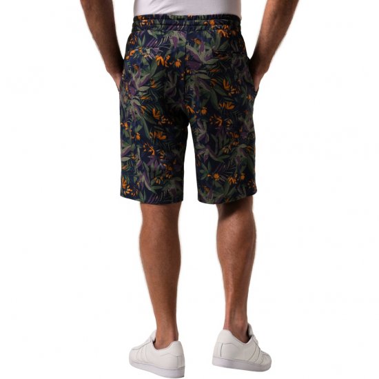 JP1880 Bermuda Shorts Floral All-over Print Navy - Shorts - Shorts i store størrelser - W40-W60