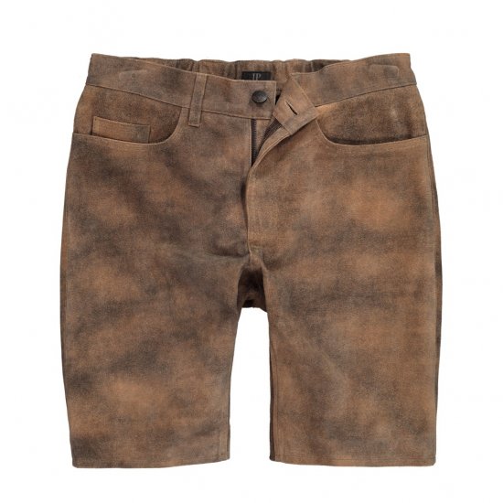 JP1880 Shorts Leather Traditional Cowhide Brown - Shorts - Shorts i store størrelser - W40-W60