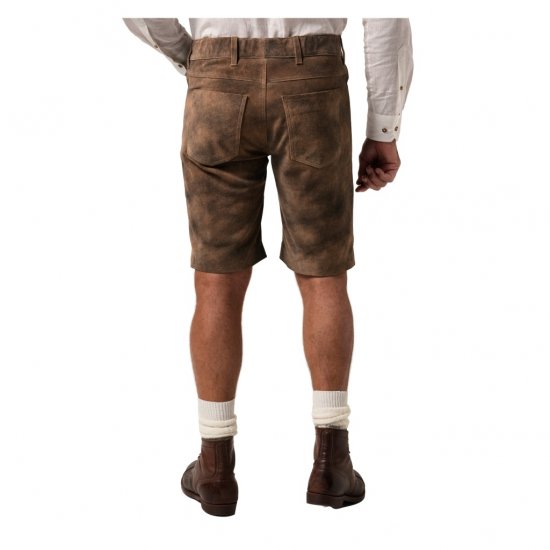 JP1880 Shorts Leather Traditional Cowhide Brown - Shorts - Shorts i store størrelser - W40-W60