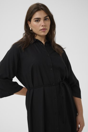 Kaffe Curve Mille Short Shirt Dress Black Deep - Minikjoler - 