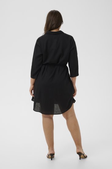 Kaffe Curve Mille Short Shirt Dress Black Deep - Minikjoler - 