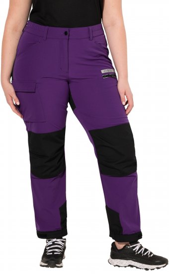 Ulla Popken HYPRAR Multifunctional Durable Inset Trekking Pants Plum - Jeans & Bukser i Store Størrelser – Plus Size - 