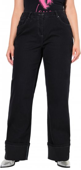 Ulla Popken Flared Leg Jeans Black - Jeans & Bukser i Store Størrelser – Plus Size - Jeans & bukser, EU 42-70