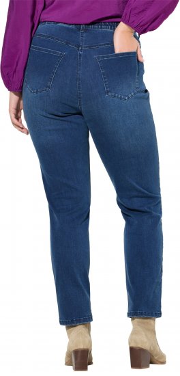 Ulla Popken Splatter Painted Jeans Blue - Jeans & Bukser i Store Størrelser – Plus Size - 