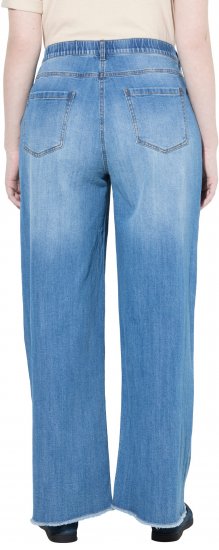 Ulla Popken Extra Wide Leg Stretch Fit Jeans Light Blue - Jeans & Bukser i Store Størrelser – Plus Size - 
