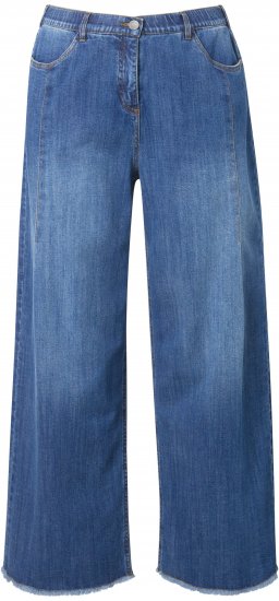 Ulla Popken Extra Wide Leg Stretch Fit Jeans Denim Blue - Jeans & Bukser i Store Størrelser – Plus Size - 