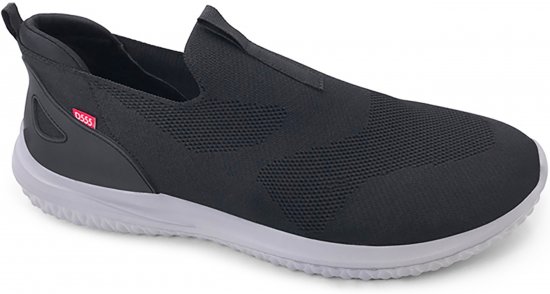 D555 Huddersfield Kingsize Hands Free Slip On with Knitted Top Shoes Black - Sneakers - 