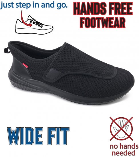 D555 Shelvey Kingsize Open Top Knitted Shoe Black - Sneakers - 