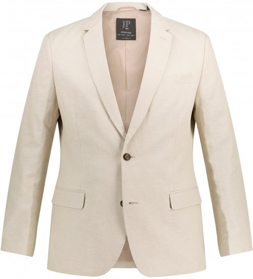 JP1880 Kos Linen Blend Jacket Sand - Habitter og blazere - Habitter og jakkesæt i store størrelser