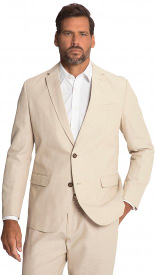 JP1880 Kos Linen Blend Jacket Sand - Habitter og blazere - Habitter og jakkesæt i store størrelser