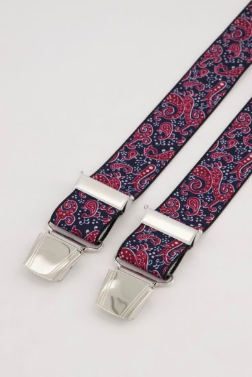 JP1880 Suspenders with Adjustable Length Burgundy Red - Tilbehør - 