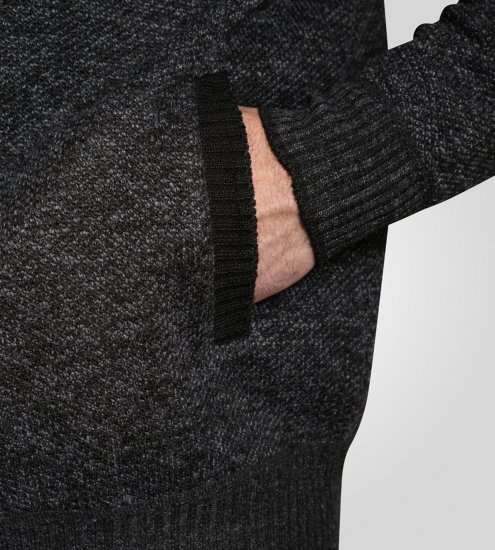 D555 Dereham 2 Knitted Sweater with Zipper Charcoal Marl - Trøjer og hættetrøjer - Trøjer og Hættetrøjer i store størrelser - 2XL-14XL