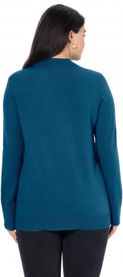 Ulla Popken Long Sleeves Mock Turtleneck Sweater Emerald Green - Hættetrøjer og sweatshirts - Bløde sweatshirts, hoodies & strik