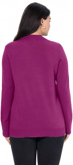 Ulla Popken Long Sleeves Mock Turtleneck Sweater Berry - Hættetrøjer og sweatshirts - Bløde sweatshirts, hoodies & strik