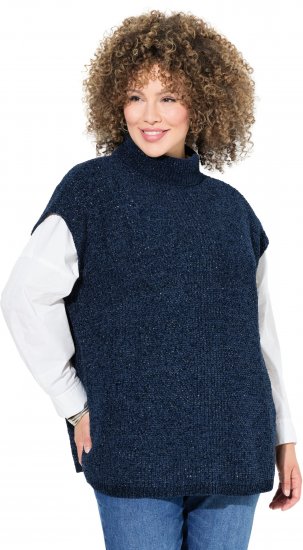 Ulla Popken Cap Sleeve Turtleneck Sweater Blue - Hættetrøjer og sweatshirts - Bløde sweatshirts, hoodies & strik