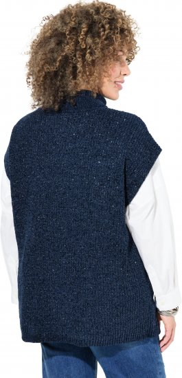 Ulla Popken Cap Sleeve Turtleneck Sweater Blue - Hættetrøjer og sweatshirts - Bløde sweatshirts, hoodies & strik