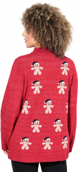 Ulla Popken Gingerbread Men Sweater Salsa Red - Hættetrøjer og sweatshirts - Bløde sweatshirts, hoodies & strik