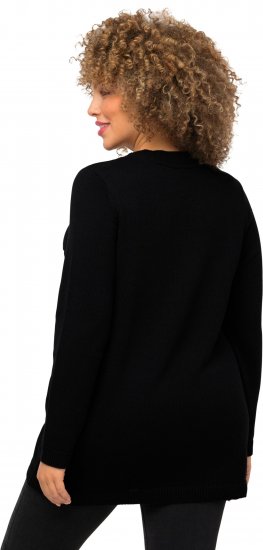 Ulla Popken Gingerbread Man Christmas Sweater Black - Hættetrøjer og sweatshirts - Bløde sweatshirts, hoodies & strik