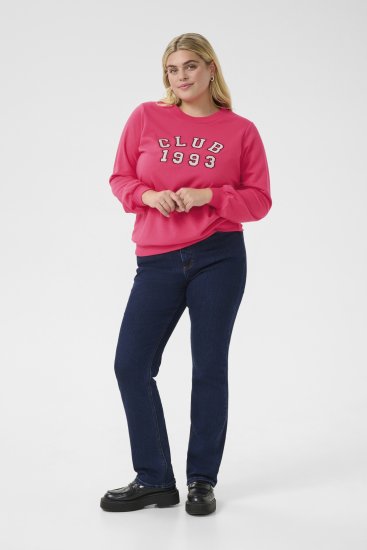 Kaffe Curve Violi Sweatshirt Raspberry Pink - Collegetrøjer - 