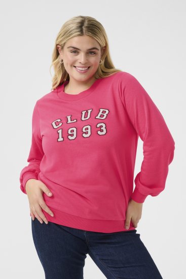 Kaffe Curve Violi Sweatshirt Raspberry Pink - Collegetrøjer - 