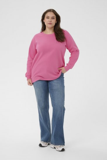 Kaffe Curve Sus Sweatshirt Pink Power - Collegetrøjer - 