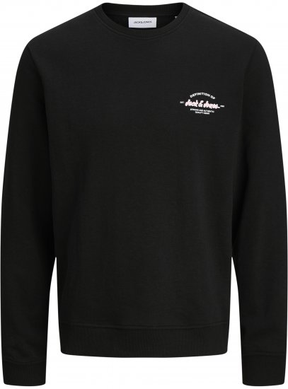 Jack & Jones Brandon College trøje Sort - Trøjer og hættetrøjer - Trøjer og Hættetrøjer i store størrelser - 2XL-14XL